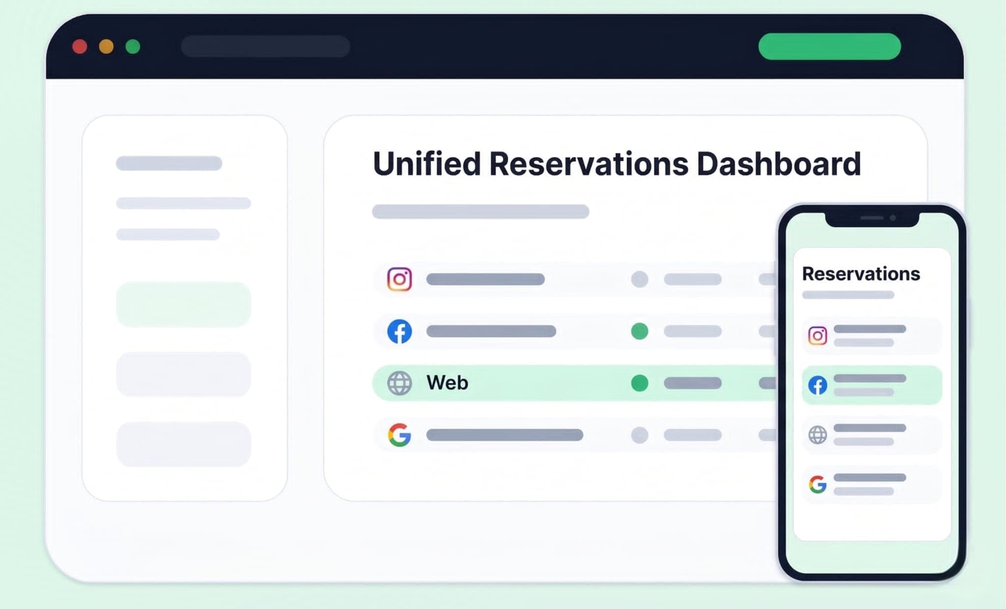 Unified Rezto reservations dashboard across booking channels