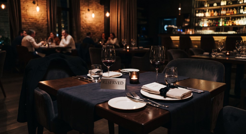 Rezto x SOLO Concierge partnership at a reserved premium restaurant table